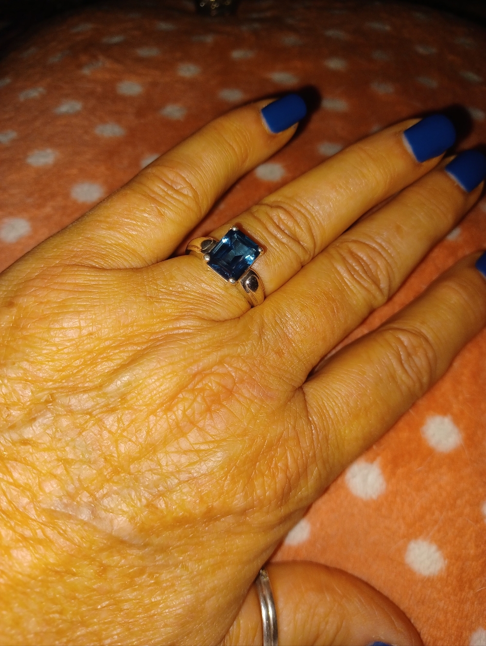 Sterling Silver Blue Gemstone Ring - Blue Stone